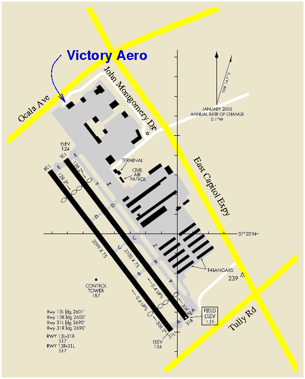 map to Victory Aero